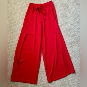 NWT Red Zara Fluid Pareo Pants Small